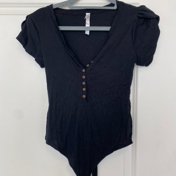Free People Black Intimately Bodysuit - Picture 1 of 5